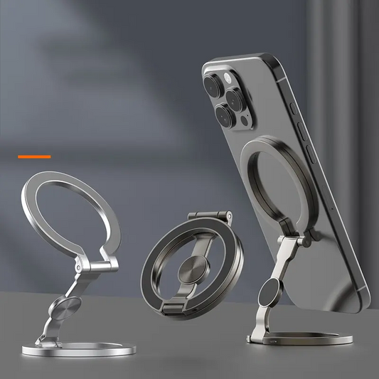 📢📢50% OFF !! ⏰ Foldable Magnetic Ring Phone Mount – Strong hold, 360° rotation & ultra-thin – perfect for car vent, desk or handheld grip 🚗