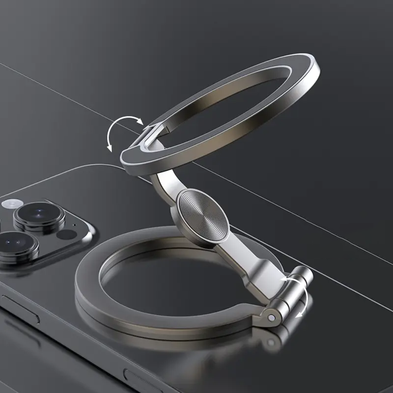 📢📢50% OFF !! ⏰ Foldable Magnetic Ring Phone Mount – Strong hold, 360° rotation & ultra-thin – perfect for car vent, desk or handheld grip 🚗