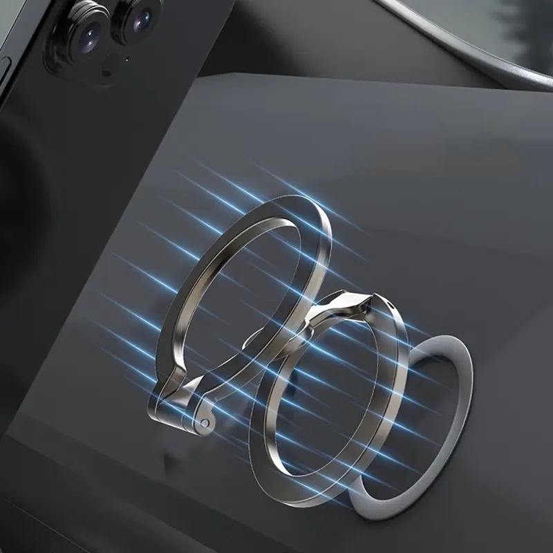 📢📢50% OFF !! ⏰ Foldable Magnetic Ring Phone Mount – Strong hold, 360° rotation & ultra-thin – perfect for car vent, desk or handheld grip 🚗