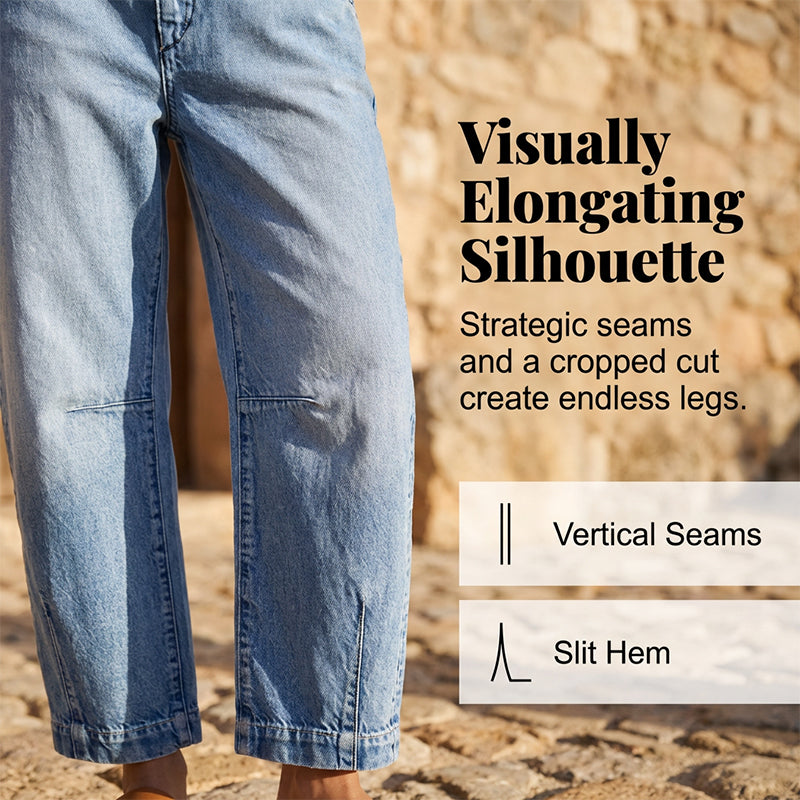 👖 50% OFF NOW! 🎁 Women's High Waisted Cropped Barrel Jeans – 2026 New Arrivals & Hot Sale – Curve-friendly, relaxed fit & perfect for a trendy casual look 👟