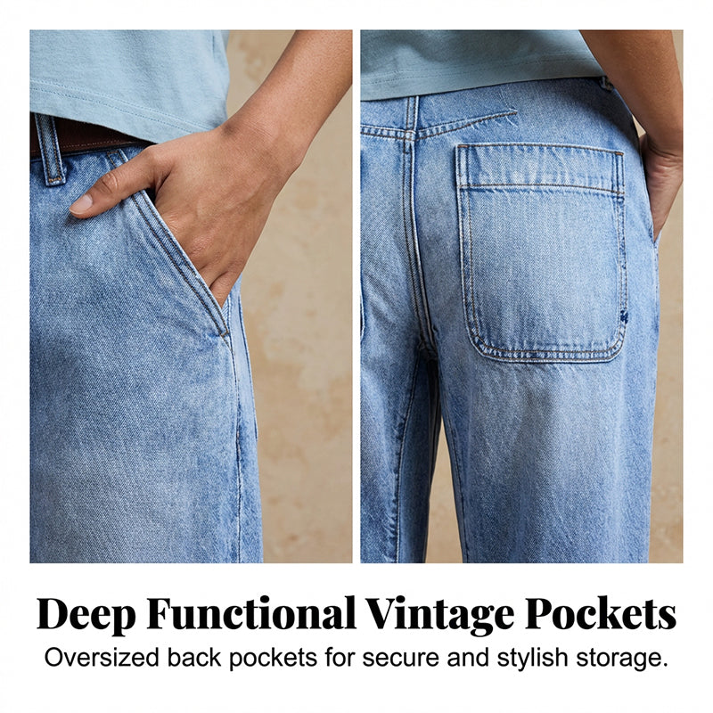 👖 50% OFF NOW! 🎁 Women's High Waisted Cropped Barrel Jeans – 2026 New Arrivals & Hot Sale – Curve-friendly, relaxed fit & perfect for a trendy casual look 👟