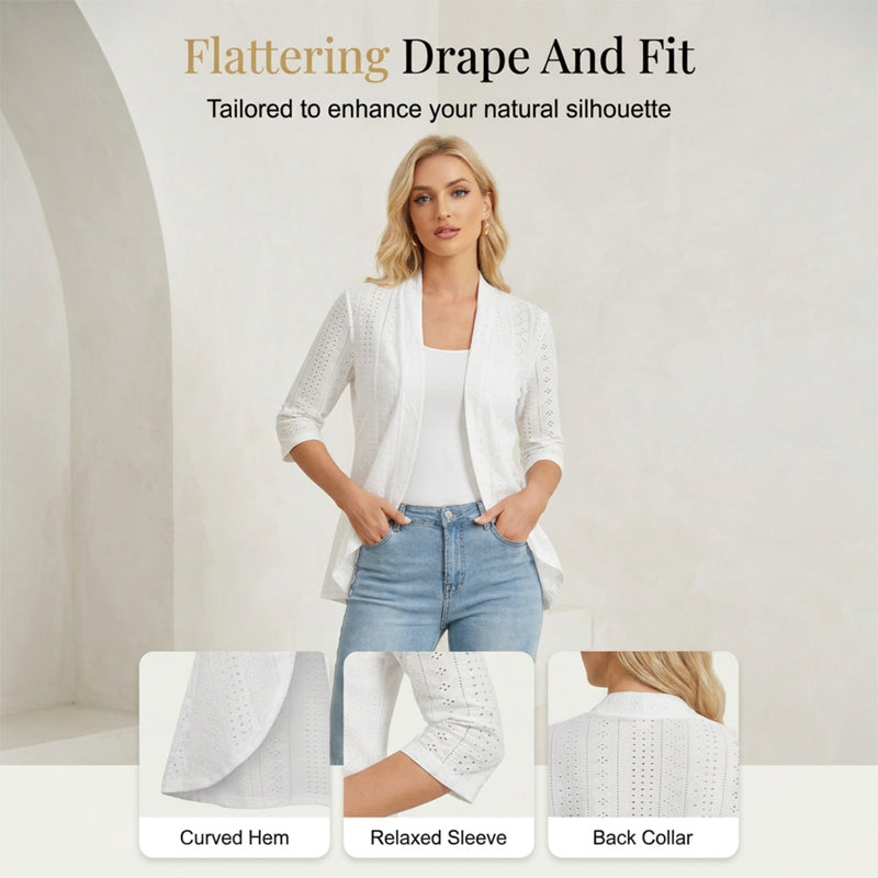 ⏰🔥LIMITED TIME 50% OFF!🔥 🌼Summer Hot Sale🔥Women's Summer Lightweight Eyelet Cardigan