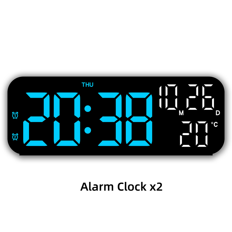 Modern LED Digital Alarm Clock with Temperature