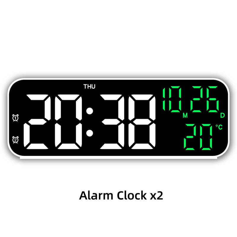 Modern LED Digital Alarm Clock with Temperature