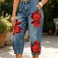🔥2026 New Arrival ＆ Hot Sale ＆ 50％ Off🔥Artistic Flower Wide-Leg Jeans for Women💙