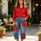 🔥2026 New Arrival ＆ Hot Sale ＆ 50％ Off🔥Artistic Flower Wide-Leg Jeans for Women💙