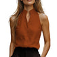 🌸Summer Sleeveless Stand Collar V-Neck Top