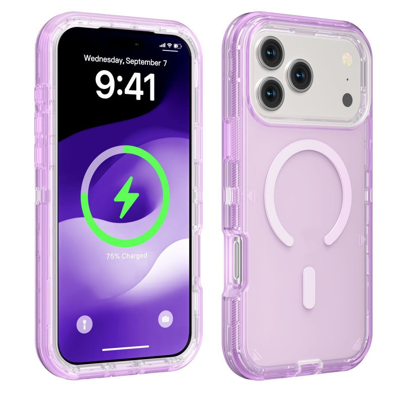 📱🧲 Shockproof Clear Magnetic Phone Case🛡️ – Strong Magnetic Lock, Anti-Yellowing & 360° Protection
