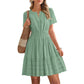 🥳2026 HOT SALE🥳Women's Short Sleeve Tiered Mini Dress