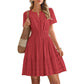 🥳2026 HOT SALE🥳Women's Short Sleeve Tiered Mini Dress