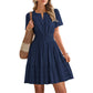 🥳2026 HOT SALE🥳Women's Short Sleeve Tiered Mini Dress