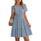 🥳2026 HOT SALE🥳Women's Short Sleeve Tiered Mini Dress