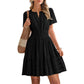 🥳2026 HOT SALE🥳Women's Short Sleeve Tiered Mini Dress
