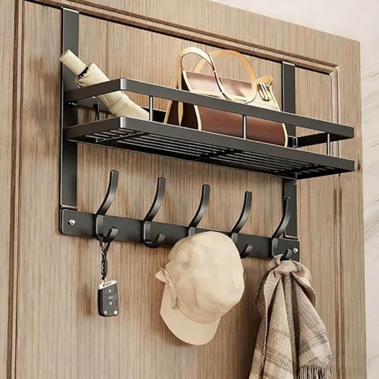 📢📢50% OFF !! ⏰ Over The Door Hooks with Storage Basket