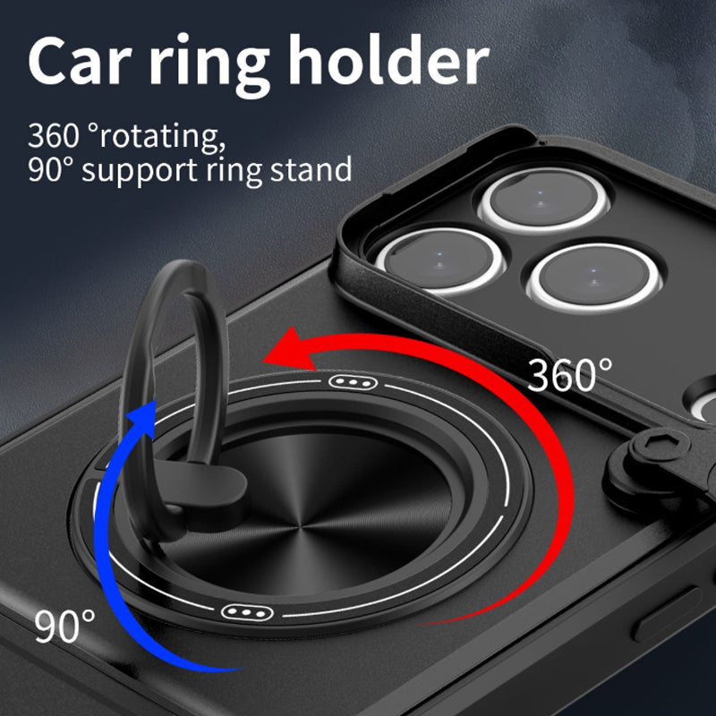 ✨ 4-in-1 Protective Case – Slider, Ring Holder, Magnet, 5 Colors 🔧