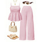 👗 50% OFF NOW! 🎁 Women's Casual Cami Top & Wide-Leg Pants Set – Flowy & breathable – Perfect for summer, beach or casual chic – stylish and lightweight 🌸✨