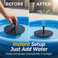 Solar-Powered Floating Fountain with LED Lights