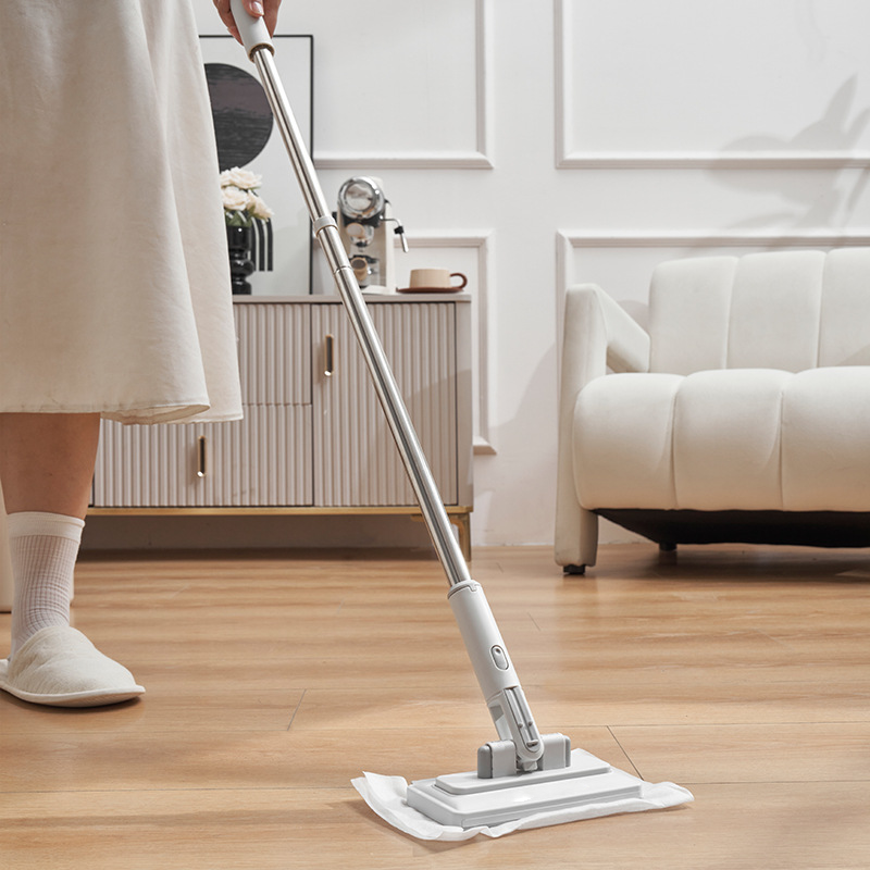 🧹 Retractable Snap Grip Mini Flat Mop | Extendable Handle, Compact & Easy Storage  ✅