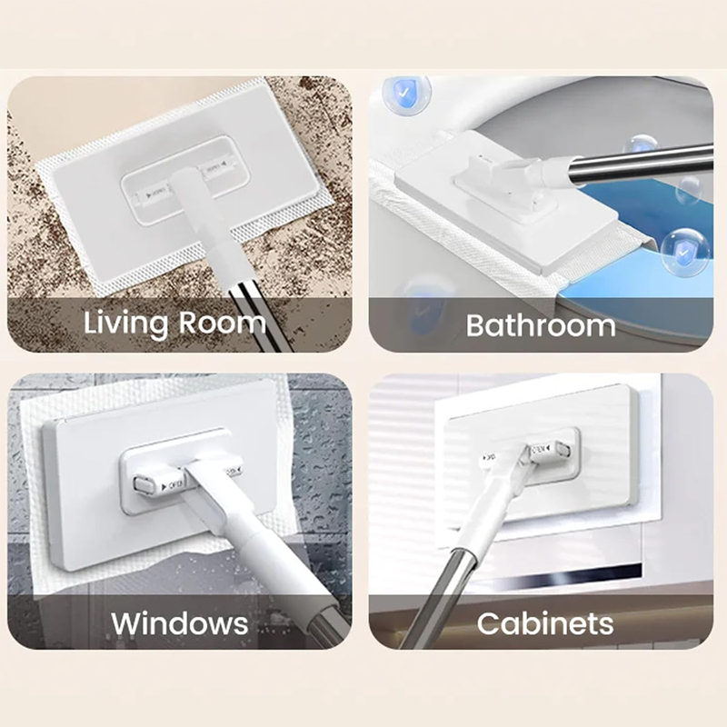 🧹 Retractable Snap Grip Mini Flat Mop | Extendable Handle, Compact & Easy Storage  ✅