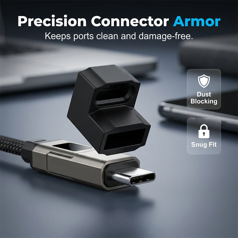 🔥🔌 4-in-1 Charging Cable with Digital Display & Keychain – Fast-Charging, Kink-Resistant & Compact