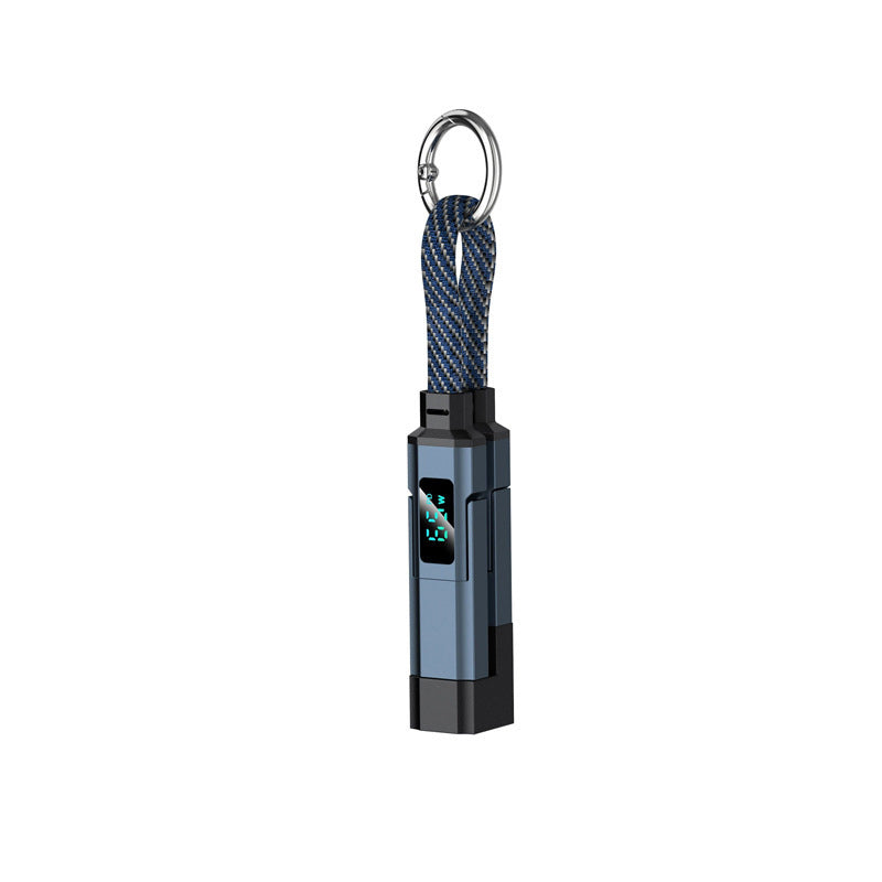🔥🔌 4-in-1 Charging Cable with Digital Display & Keychain – Fast-Charging, Kink-Resistant & Compact