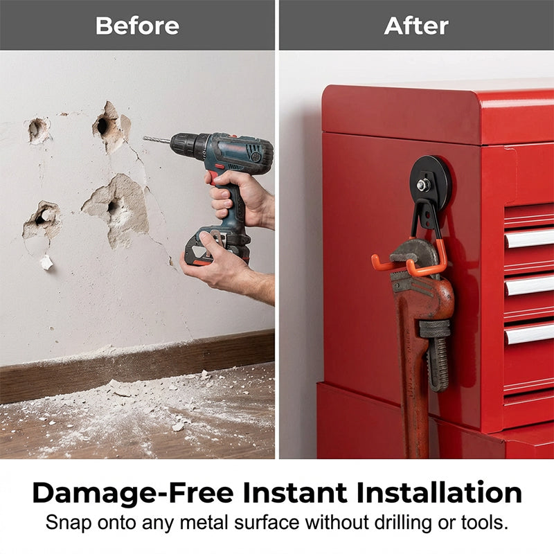 🧲 Save 50%! 🪝 Heavy-Duty Magnetic Double-Claw Hook – Strong hold & versatile ✨