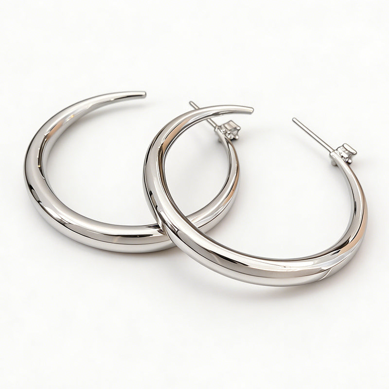 🎁2026 New Arrivals 50% OFF💥Women's Chic Tapered C‑Shaped Hoop Earrings‑Light‑Weight Daily Jewelry