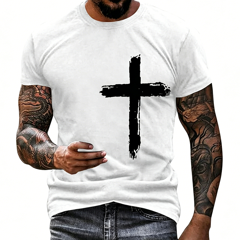 Men's Faith-Based Cross Graphic Tee