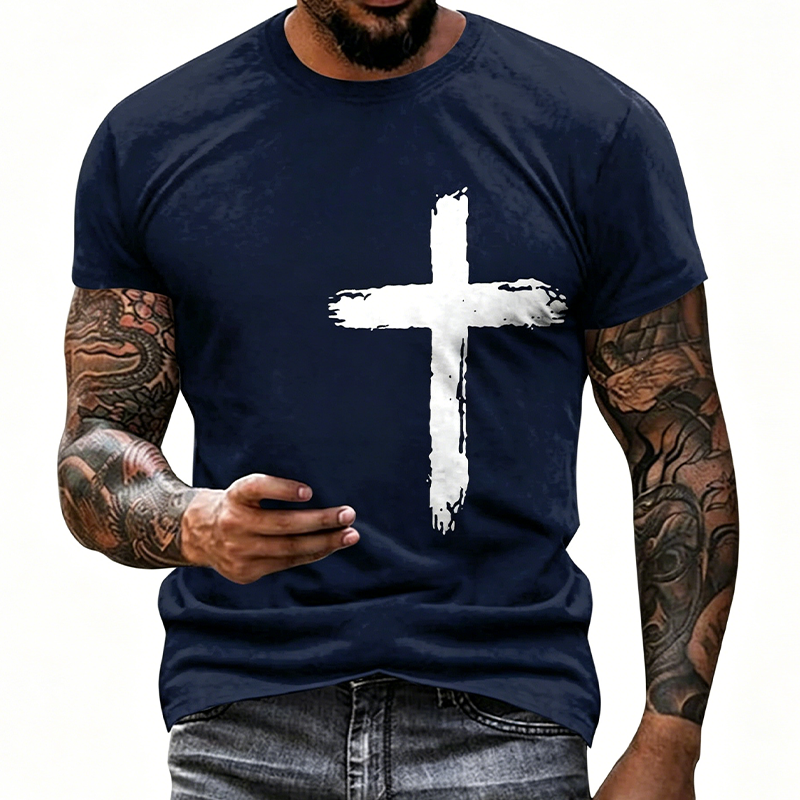 Men's Faith-Based Cross Graphic Tee