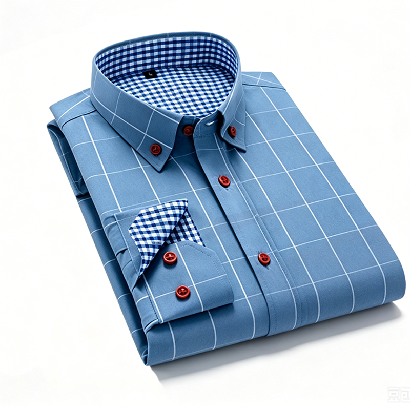 Men's Modern Fit Windowpane Shirt