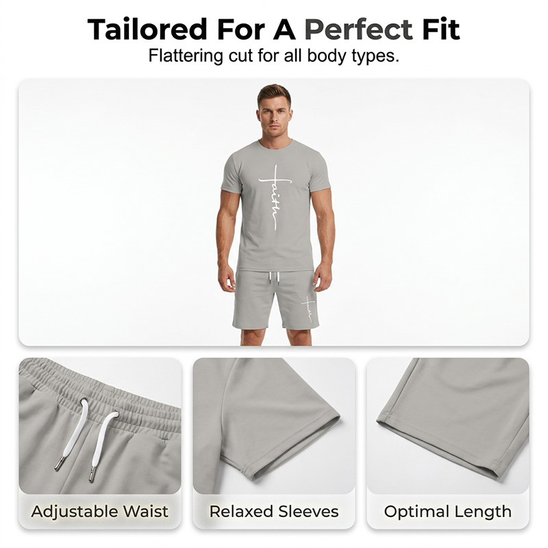 Men's Faith Graphic T-Shirt & Shorts Set