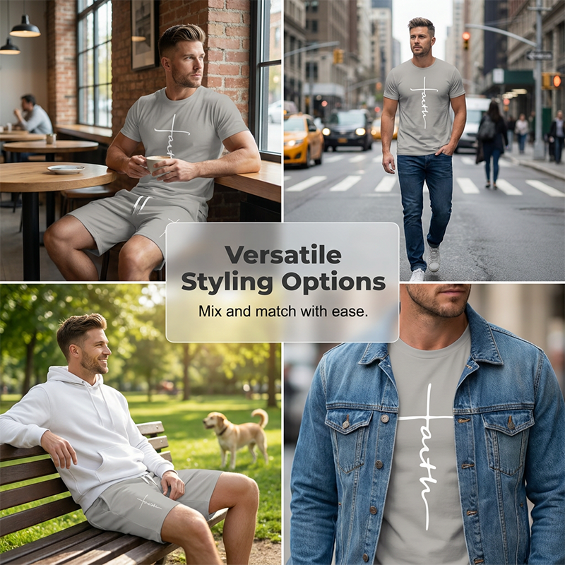Men's Faith Graphic T-Shirt & Shorts Set