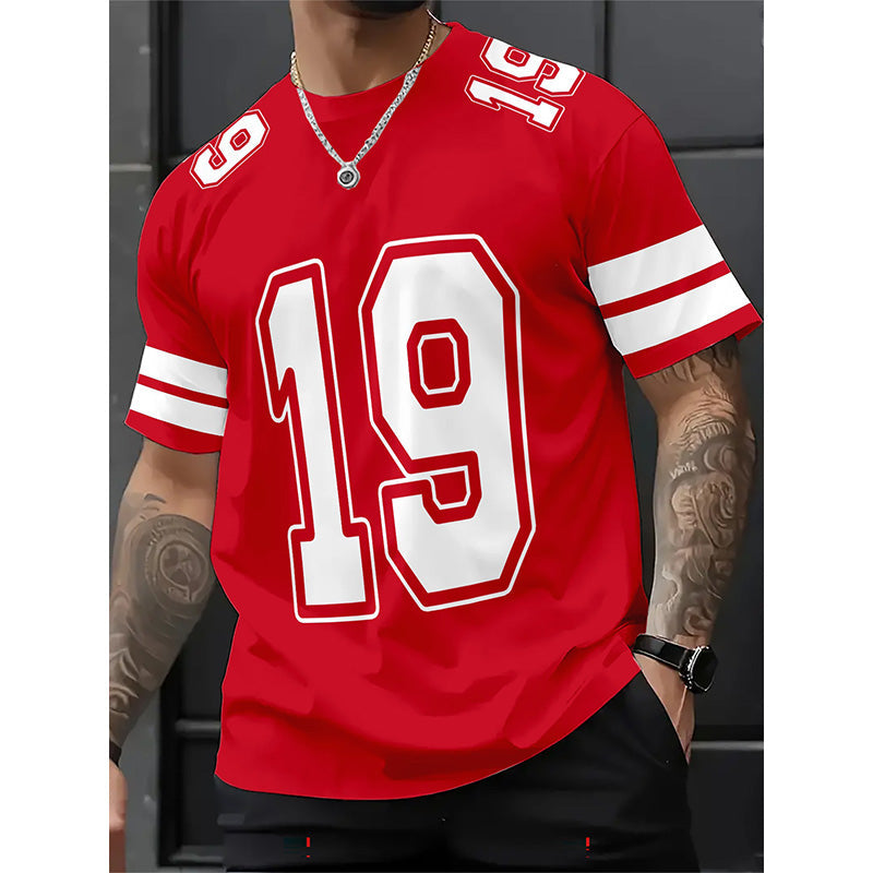 🏆LAST DAY SALE 52% OFF🔥 👕 Sporty Number Print Short Sleeve Top 🌟– Casual, Fun & Easy to Style