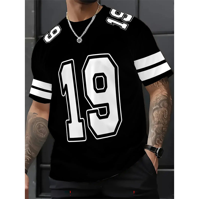 🏆LAST DAY SALE 52% OFF🔥 👕 Sporty Number Print Short Sleeve Top 🌟– Casual, Fun & Easy to Style