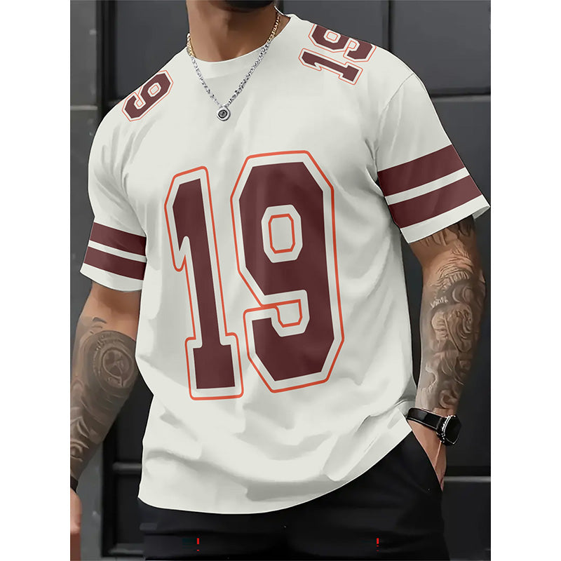 🏆LAST DAY SALE 52% OFF🔥 👕 Sporty Number Print Short Sleeve Top 🌟– Casual, Fun & Easy to Style