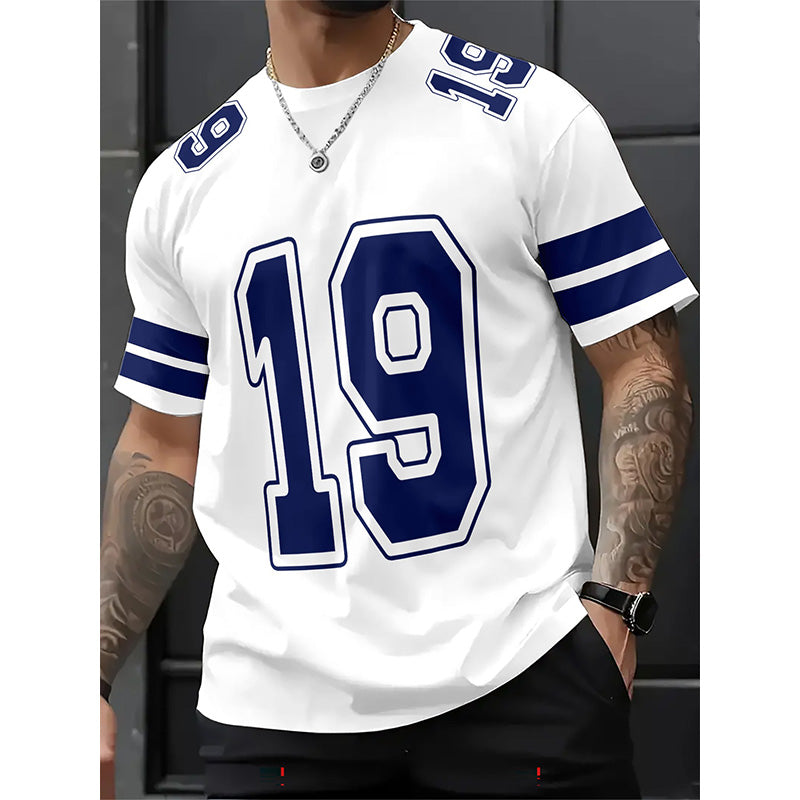 🏆LAST DAY SALE 52% OFF🔥 👕 Sporty Number Print Short Sleeve Top 🌟– Casual, Fun & Easy to Style