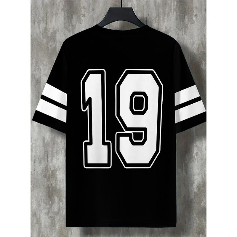 🏆LAST DAY SALE 52% OFF🔥 👕 Sporty Number Print Short Sleeve Top 🌟– Casual, Fun & Easy to Style