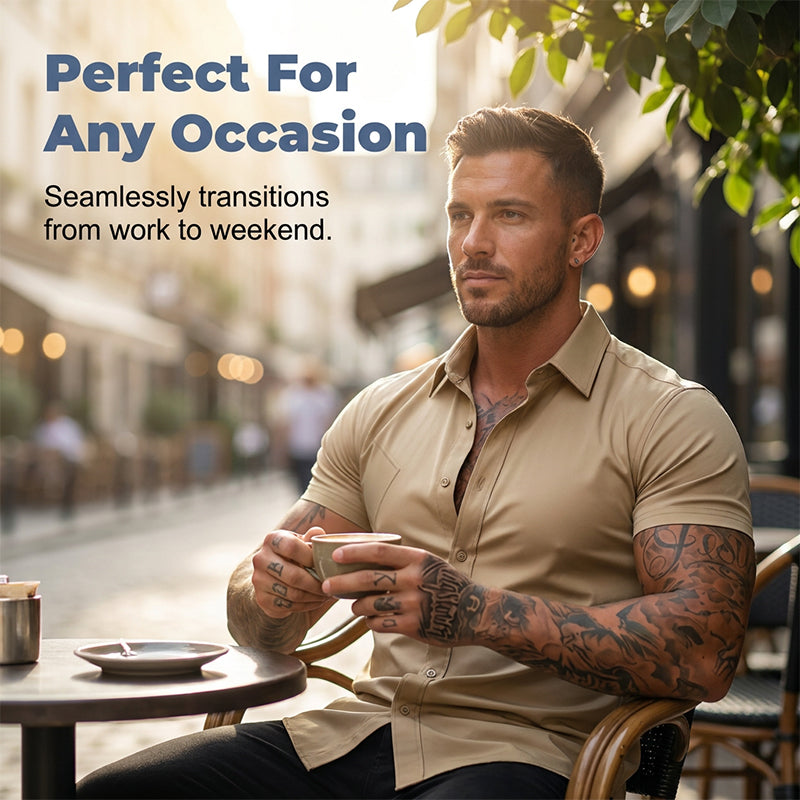 👔 50% OFF NOW! ✨ Men's Slim Fit Stretch Shirt – Soft, wrinkle-resistant & breathable – Modern cut, perfect for office or casual wear – all-day comfort and style 🔥