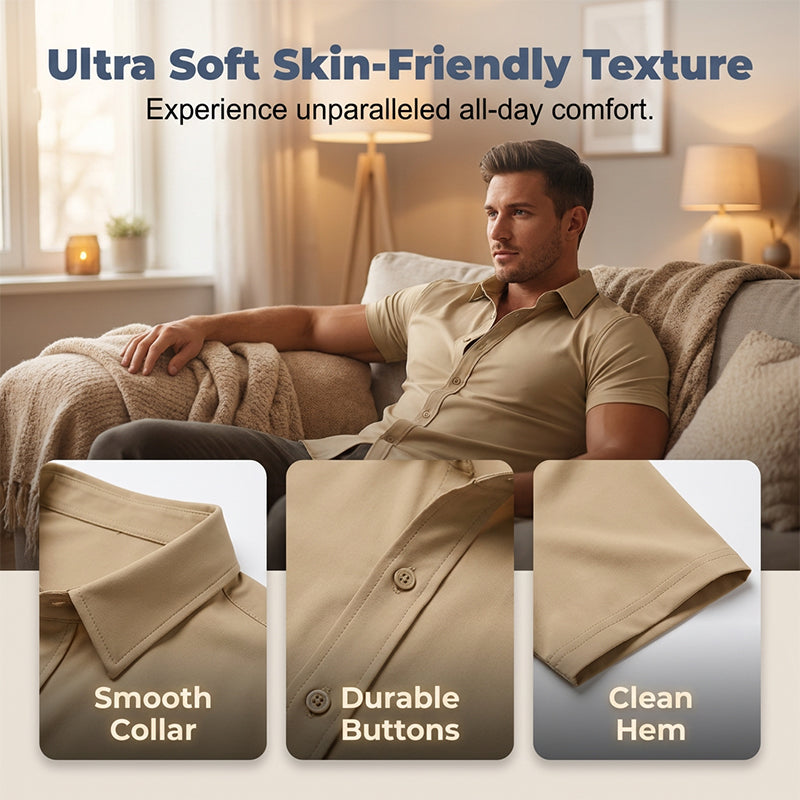 👔 50% OFF NOW! ✨ Men's Slim Fit Stretch Shirt – Soft, wrinkle-resistant & breathable – Modern cut, perfect for office or casual wear – all-day comfort and style 🔥