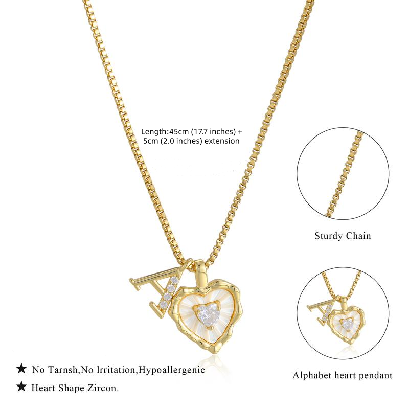 🎁2026 New Arrivals 50% OFF💥Heart Shaped Letters Micro Pave Chain Necklace