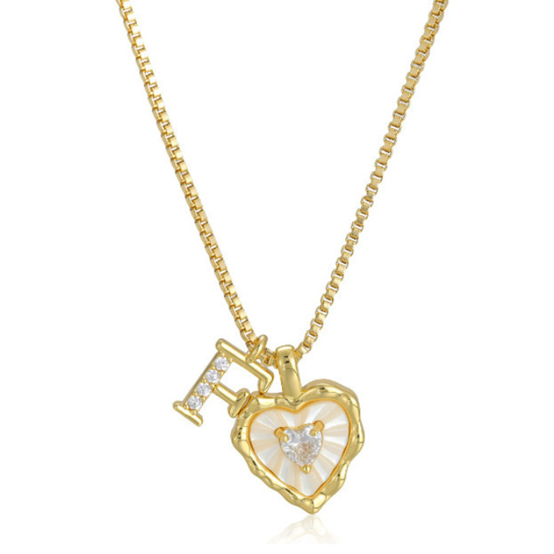 🎁2026 New Arrivals 50% OFF💥Heart Shaped Letters Micro Pave Chain Necklace