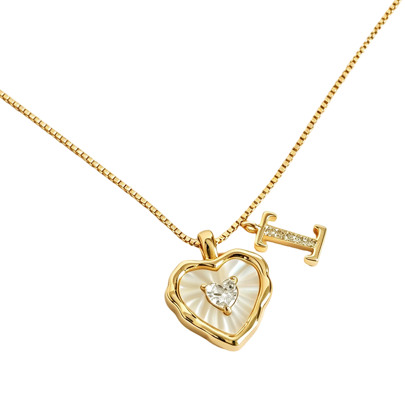 🎁2026 New Arrivals 50% OFF💥Heart Shaped Letters Micro Pave Chain Necklace
