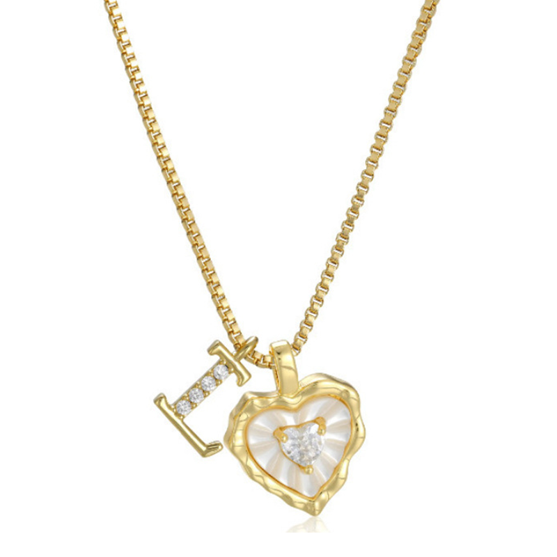 🎁2026 New Arrivals 50% OFF💥Heart Shaped Letters Micro Pave Chain Necklace