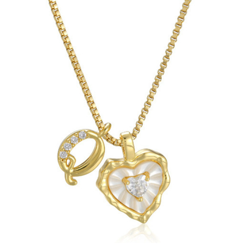 🎁2026 New Arrivals 50% OFF💥Heart Shaped Letters Micro Pave Chain Necklace