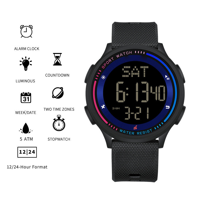 Ultra-Thin Waterproof Digital Sports Watch