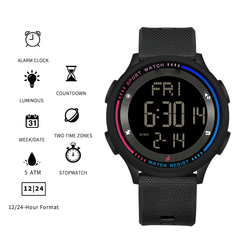 Ultra-Thin Waterproof Digital Sports Watch