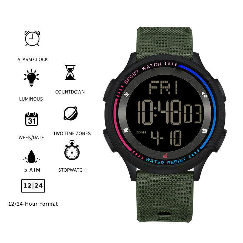Ultra-Thin Waterproof Digital Sports Watch