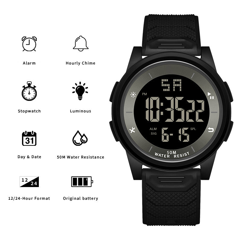 Ultra-Thin Waterproof Digital Sports Watch
