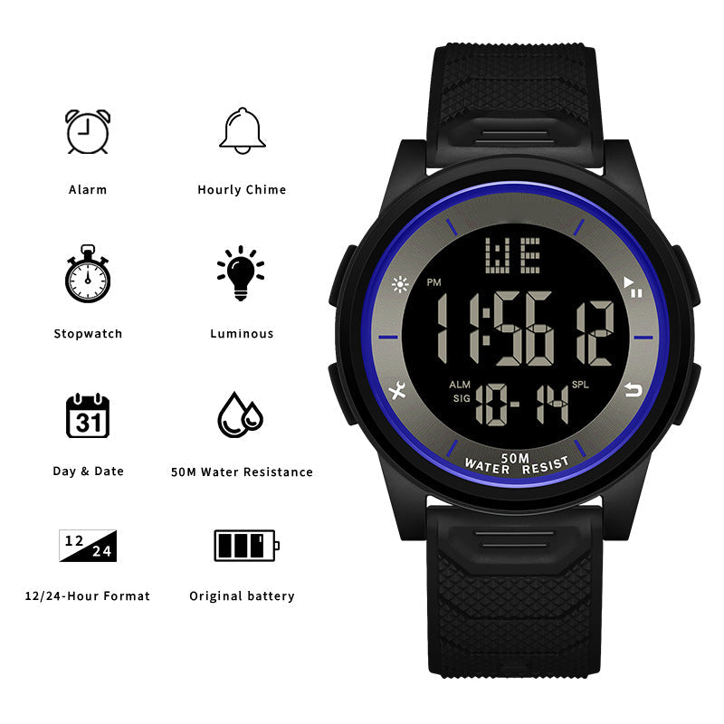 Ultra-Thin Waterproof Digital Sports Watch