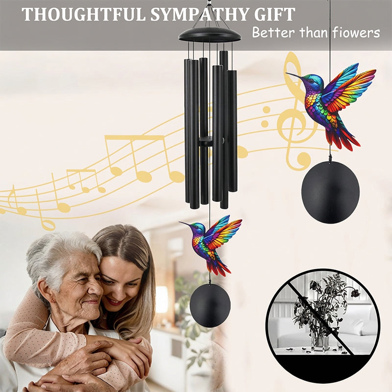 🎵 LIMITED-TIME 50% OFF! 💐 Vintage Metal Wind Chimes | Elegant Black Aluminium Garden Decor with Bird & Butterfly Accents for Patio & Porch🔔